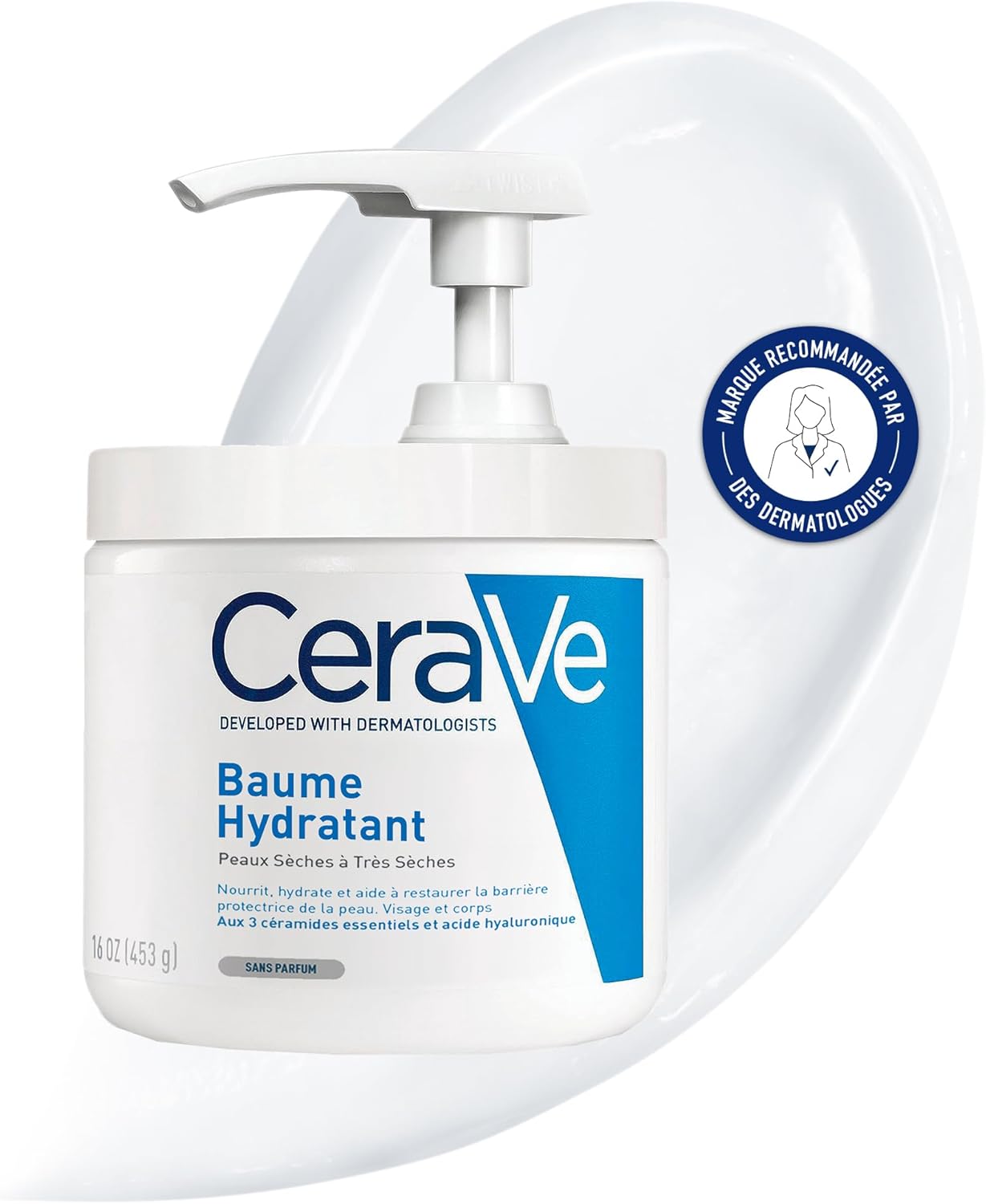 CeraVe Crema Hidratante para Rostro y Cuerpo, Hidratación 48H