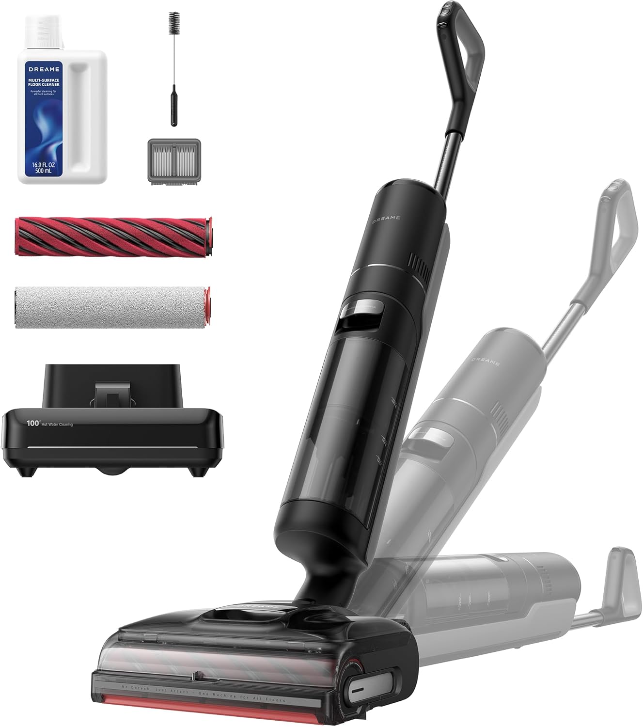 DREAME H15 Pro CarpetFlex aspiradora inalámbrica con mopa, aspiradora húmeda y seca con cepillos duales para pisos duros y alfombras