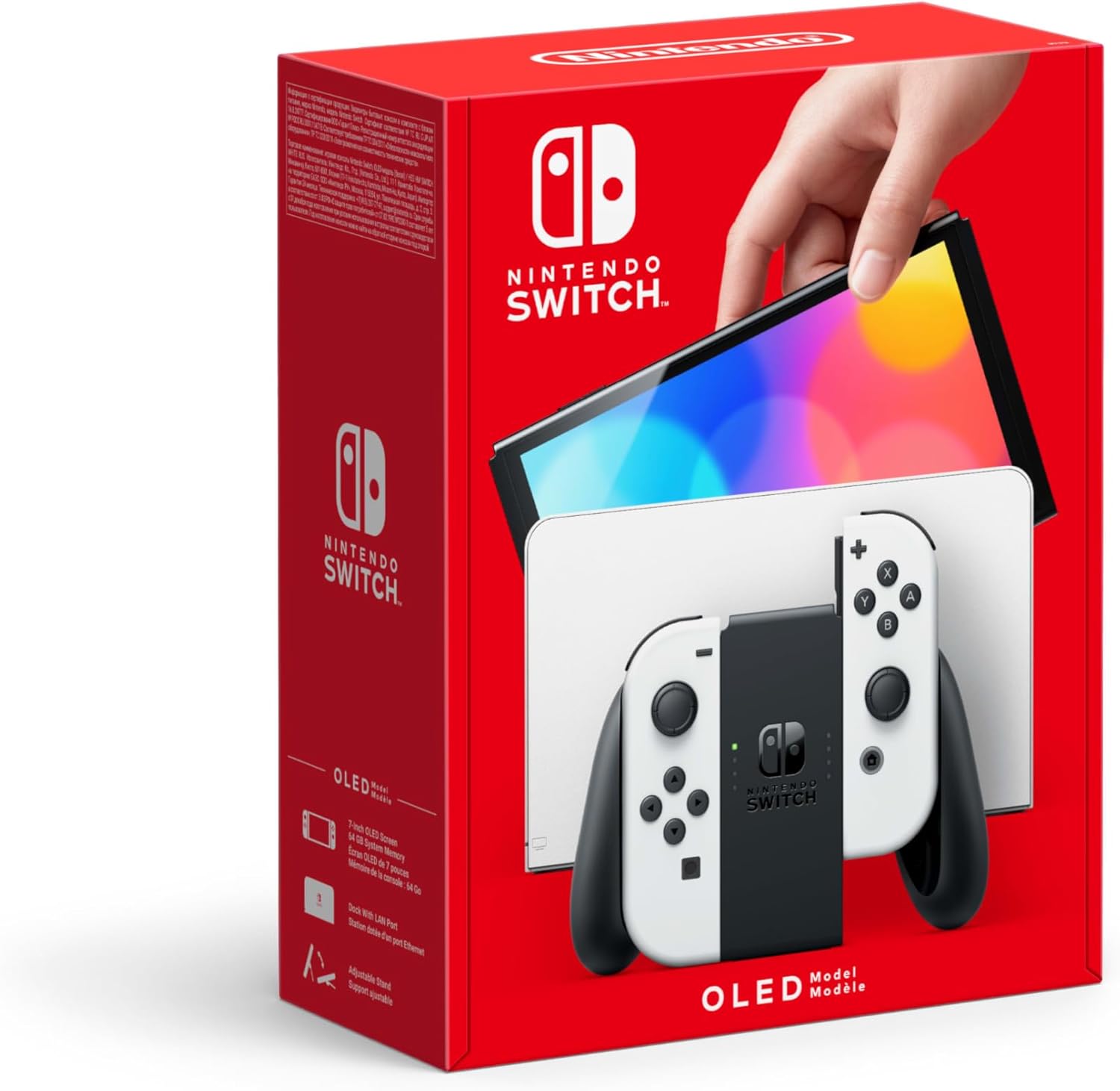 Nintendo Switch (OLED) Consola de Juegos Portátil de 17,8 cm, 64 GB, Pantalla Táctil, WiFi, Blanco